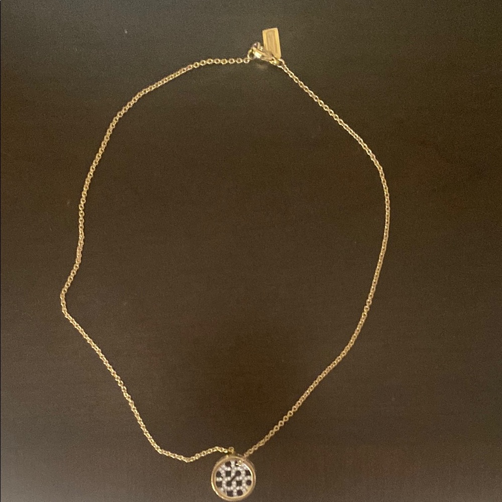 Elegant Gold Coach Necklace with Pendant